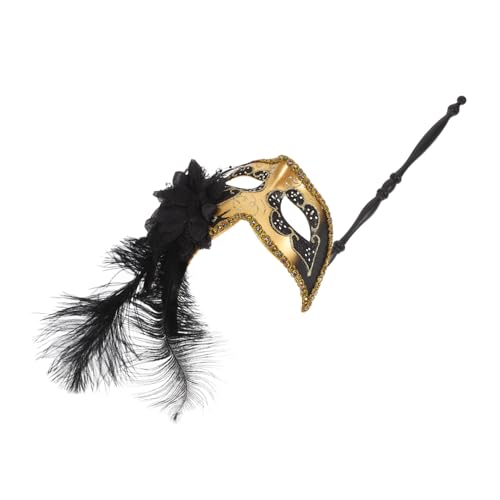 VERDANVERSE Karneval Maske Damen Federkostüm Masquerade Halbgesichtsmaske mit Riemen Leicht für Fasching Cosplay Ball Festival Party Zubehör von VERDANVERSE