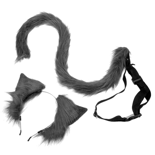 VERDANVERSE Katzenohren Haarreif und Katzenschwanz Set aus Hochwertigem Material Leichtes Cosplay Zubehör für Damen für Halloween Karneval und Party Kostüm Einfach Anzuziehen und von VERDANVERSE