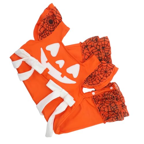 VERDANVERSE Kürbiskostüm Mädchen Babygirl Neugeborenenkleidung Halloween Kostüm Halloween Overall Neugeborenen Strampler Ärmellos Strampler Jumpsuit Baumwollmischung von VERDANVERSE