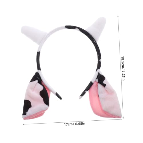 VERDANVERSE Kuscheliges Kuhohren Haarband Plüsch Stirnband Weiches Tierkostüm und Erwachsene Hautfreundlich Sicher für Party Cosplay Zubehör von VERDANVERSE