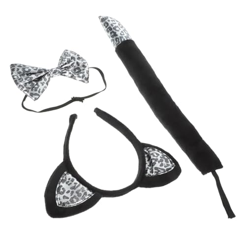 VERDANVERSE Leopard Kostüm Stirnband mit Ohren Passender und Schleife Hautfreundliche Cosplay Accessoires für Karneval Mottoparty Geburtstag und Tierkostüme von VERDANVERSE