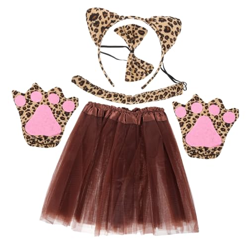 VERDANVERSE Leopardenohren Haarreif Cosplay Verkleidung mit Tutu Rock Handschuhe Hautfreundlich Langlebig für Halloween Kostüm Party und Kreative Rollenspiele VERDANVERSE Leopardenohren Haarreif Cosplay Verkleidung mit Tutu Rock Handschuhe Hautfreundlich Langlebig für Halloween Kostüm Party und Kreative Rollenspiele von VERDANVERSE