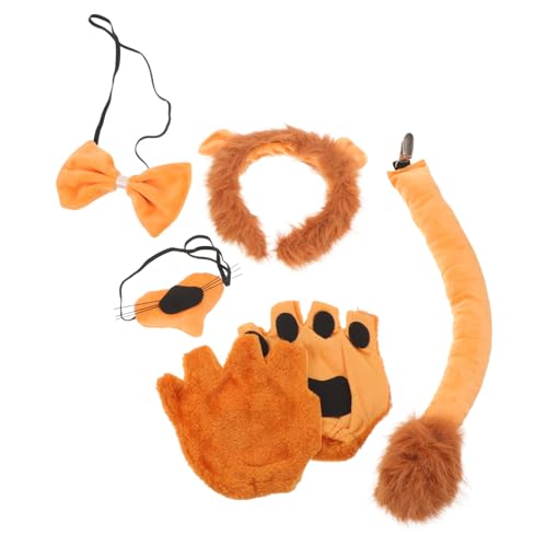 VERDANVERSE Löwenkostüm mit Realistischem Haarreif Gelber Samtigen Handschuhen und Fliegen für Halloween Cosplay Leichtes Bequemes Tierverkleidung Zubehör für Karneval und Partys VERDANVERSE Löwenkostüm mit Realistischem Haarreif Gelber Samtigen Handschuhen und Fliegen für Halloween Cosplay Leichtes Bequemes Tierverkleidung Zubehör für Karneval und Partys von VERDANVERSE