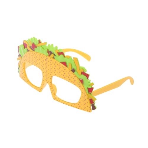 VERDANVERSE Lustige Novelty Sandwich Partybrille aus Leichtem Kreative Taco Form Unisex Partybrillen für Erwachsene und Langlebige Bunte Faschingsbrille mit Glatten Kanten von VERDANVERSE