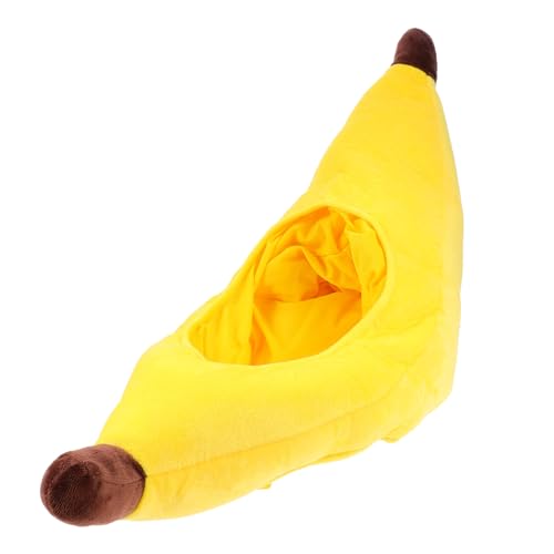 VERDANVERSE Lustiger Bananenhut aus Hochwertigem Material Weicher Party Kopfschmuck für Karneval Mottopartys und Auftritte zu Tragen Kreatives und Niedliches Kostüm Accessoire für Erwachsene von VERDANVERSE