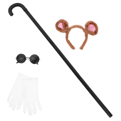 VERDANVERSE Mäuseohren Stirnband Teiliges Kostümset mit Weißen Handschuhen Blindenstock Sonnenbrille für Halloween Cosplay Themenparty Erwachsene Realistisches Zubehör VERDANVERSE Mäuseohren Stirnband Teiliges Kostümset mit Weißen Handschuhen Blindenstock Sonnenbrille für Halloween Cosplay Themenparty Erwachsene Realistisches Zubehör von VERDANVERSE