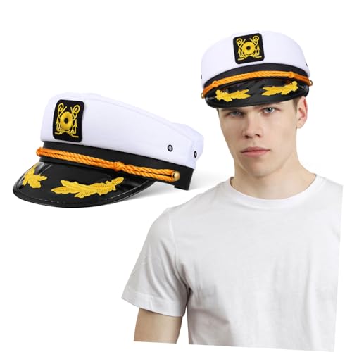 VERDANVERSE Marine-kappe Junggesellin Yacht Captain Hut Matrosenhut Einstellbar Kapitän Hut Verstellbar Hüte Schlüssel Matrosenmütze Farbe Kostüm Kleidung Für Frauen Nautisch Polyester VERDANVERSE Marine-kappe Junggesellin Yacht Captain Hut Matrosenhut Einstellbar Kapitän Hut Verstellbar Hüte Schlüssel Matrosenmütze Farbe Kostüm Kleidung Für Frauen Nautisch Polyester von VERDANVERSE
