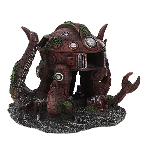 VERDANVERSE Maschinenoktopus -Ornamente Roboter-oktopus-skulptur Roboter Krake Aquarium Aquarium-Roboter-oktopus-Ornament Fisch Dekorative Ornamente Für Aquarien Tropisch Tank Klein Harz VERDANVERSE Maschinenoktopus -Ornamente Roboter-oktopus-skulptur Roboter Krake Aquarium Aquarium-Roboter-oktopus-Ornament Fisch Dekorative Ornamente Für Aquarien Tropisch Tank Klein Harz von VERDANVERSE