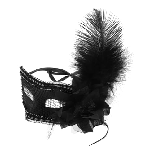 VERDANVERSE Maske Für Venezianische Karnevalskostüme Aus Netzstoff In Schwarz VERDANVERSE Maske Für Venezianische Karnevalskostüme Aus Netzstoff In Schwarz von VERDANVERSE