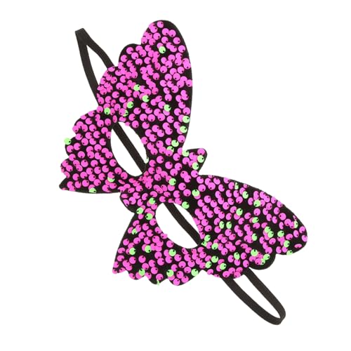VERDANVERSE Masquerade Halbgesichtsmaske Schmetterling mit Pailletten Verstellbares Elastisches Band Leichte Karneval und Halloween Party Maske für Erwachsene für Maskenball Cosplay und von VERDANVERSE