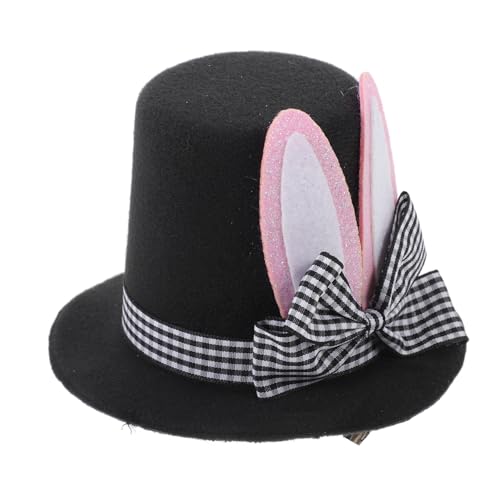 VERDANVERSE Mini Hut Haarschmuck mit Hasenohren und Schleife Kleiner Party Hut für Frauen Auffälliges Accessoire Langlebiger Haarclip für Kostüm und Festtagsfeiern von VERDANVERSE
