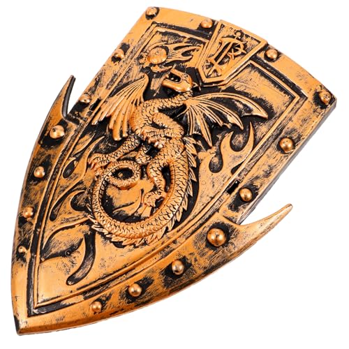 VERDANVERSE Mittelalterliches Cosplay Schild Drachenhorn Realistische Bühnenrequisite Robustes Handliches Prop für Kostüme und Rollenspiele für Theater Partys und Dekoration von VERDANVERSE