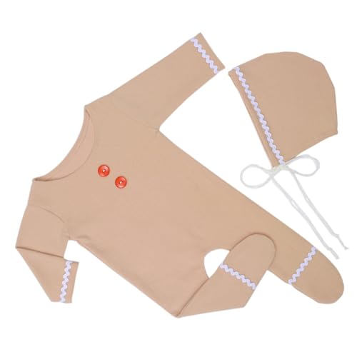 VERDANVERSE Neugeborenen Langarm Strampler mit Mütze Weihnachtsoutfit Gingerbread für Jungen und Mädchen Weihnachtsfotografie Weicher Bequemer Einfache Handhabung VERDANVERSE Neugeborenen Langarm Strampler mit Mütze Weihnachtsoutfit Gingerbread für Jungen und Mädchen Weihnachtsfotografie Weicher Bequemer Einfache Handhabung von VERDANVERSE