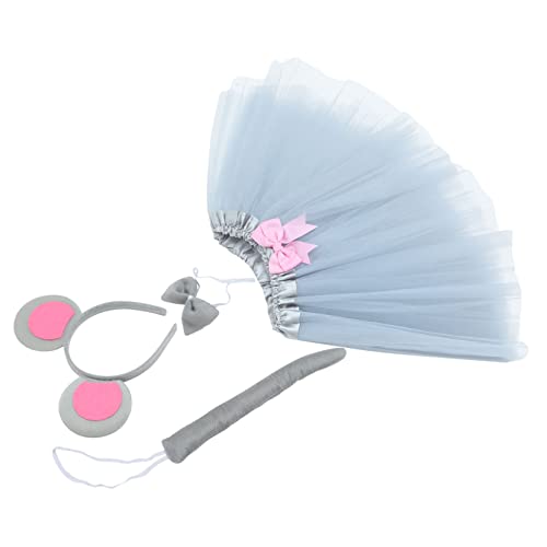VERDANVERSE Niedliches Mäusekostüm Set mit Rock Schleife und Haarreif Bequemes Tierkostüm für Geburtstag Karneval Cosplay und Maskenbälle Kreatives Partyoutfit für Erwachsene von VERDANVERSE