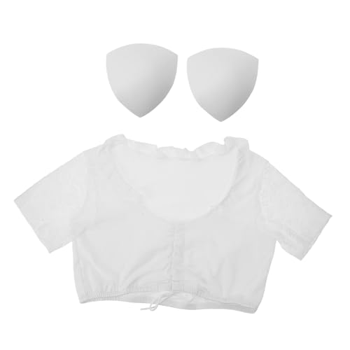 VERDANVERSE Oktoberfest Damen Top Spitzenbluse V Ausschnitt Atmungsaktiv Komfortabel Trachtenkostüm Für Bühnenauftritte Party Weiß VERDANVERSE Oktoberfest Damen Top Spitzenbluse V Ausschnitt Atmungsaktiv Komfortabel Trachtenkostüm Für Bühnenauftritte Party Weiß von VERDANVERSE