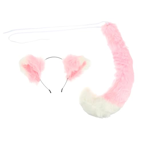 VERDANVERSE Plüsch Fuchsohr Haarreif mit Teilig Weicher Tierkostüm Kopfschmuck für Mädchen Party Cosplay Accessoire für Geburtstag Maskenball und Fasching von VERDANVERSE