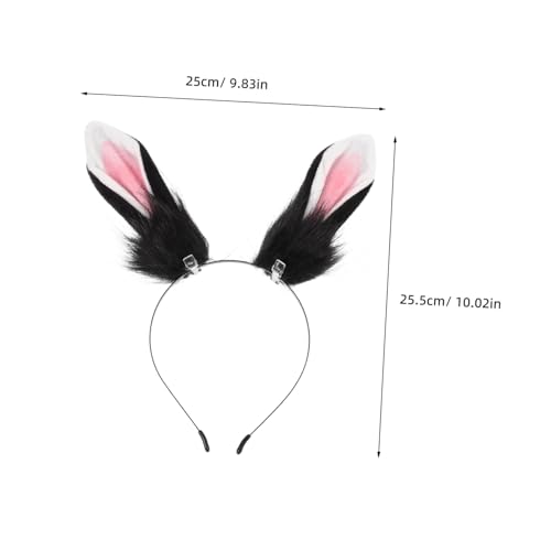 VERDANVERSE Plüsch Hasenohren Haarband Bunny Ohr Haarreif Cosplay Accessoire für Damen und Herren Niedlich und Bequem Einheitsgröße Geeignet für Alltag und Kostümpartys von VERDANVERSE