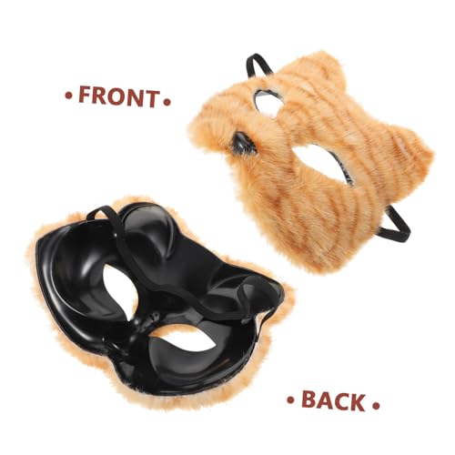 VERDANVERSE Plüsch Katzenmaske mit und Pfotenhandschuhen Weiches Cosplay Kostümzubehör für Damen Bequemes Halloween und Karneval Accessoire Partyoutfit von VERDANVERSE