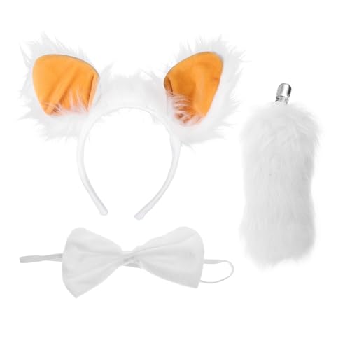 VERDANVERSE Plüsch Schaf Ohr Haarreif mit und Schleife Weiches Atmungsaktives Tierkostüm Zubehör für Halloween und Cosplay Niedliches Cartoon Lamm Stirnband für Erwachsene von VERDANVERSE