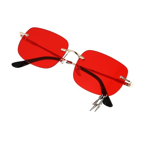 VERDANVERSE Rahmenlose Sonnenbrille Dekorative Party Sonnenbrille Einzigartiges Design für Unvergessliche Fotos Langlebig für Reisen Besondere Anlässe VERDANVERSE Rahmenlose Sonnenbrille Dekorative Party Sonnenbrille Einzigartiges Design für Unvergessliche Fotos Langlebig für Reisen Besondere Anlässe von VERDANVERSE