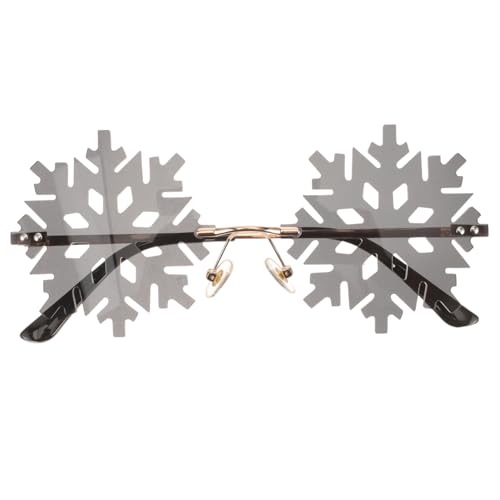 VERDANVERSE Randlose Schneeflocken Sonnenbrille Einzigartige Partybrille für Weihnachten und Karneval Leicht und für Fotos und Festliche Anlässe VERDANVERSE Randlose Schneeflocken Sonnenbrille Einzigartige Partybrille für Weihnachten und Karneval Leicht und für Fotos und Festliche Anlässe von VERDANVERSE