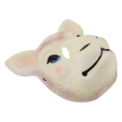 VERDANVERSE Realistische Schafkopfmaske aus Stabilem für Halloween Party Kostüm Maskenball Atmungsaktiv Leicht Komfortabel für Karneval und Festliche Anlässe von VERDANVERSE