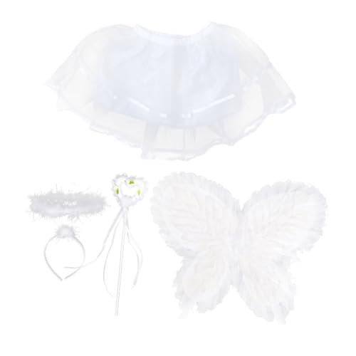 VERDANVERSE Schmetterlingsflügel Fliegendes Feenkostüm Set mit Haarreif Elastischem Rock und Faltbaren Flügeln Vielseitig für Party Geburtstag Halloween und Karneval Geeignet von VERDANVERSE