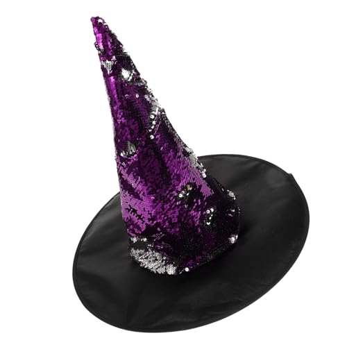 VERDANVERSE Sequin Hexenhut für Frauen Halloween Kostüm Hut Dekorativer Hexenhut für Cosplay Partys und Maskeraden Elegantes Design mit Glitzer für Besondere Anlässe VERDANVERSE Sequin Hexenhut für Frauen Halloween Kostüm Hut Dekorativer Hexenhut für Cosplay Partys und Maskeraden Elegantes Design mit Glitzer für Besondere Anlässe von VERDANVERSE