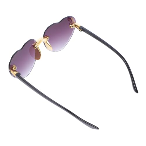 VERDANVERSE Sonnenbrille Herzförmig Transparent Candy Color Randlos PC Rahmen Leicht und Strapazierfähig Für Party Reisen Outdoor Aktivitäten von VERDANVERSE