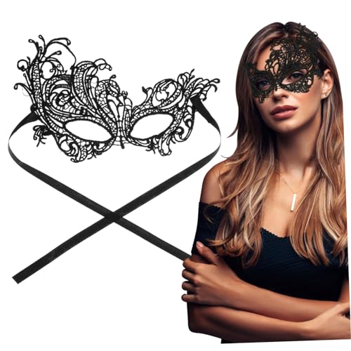 VERDANVERSE Spitzenaugenmaske für Damen Verstellbare Half Lace Maske mit Raffinierten Spitzendetails für Maskerade Bälle Kostümpartys Halloween Hautfreundlich von VERDANVERSE