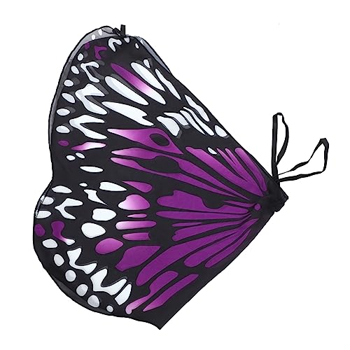 VERDANVERSE Strandschal Schmetterlingskap Umhänge Für Flügel Partyzubehör Schmetterlingsumhang Für Butterfly Wings Kinderparty Butterfly Wings Bulk Polyester Violett von VERDANVERSE