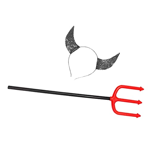 VERDANVERSE Teufelshörner Haarreif Set für Halloween Ox Horns Stirnband Kostüm Accessoire für Damen für Karneval Maskerade und Geburtstagsfeiern von VERDANVERSE