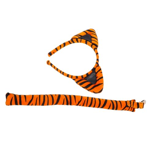 VERDANVERSE Tiger Ohr Haarreif und Leichtes Bequemes Tierkostüm Zubehör für Karneval Halloween Cosplay Partys Bühnenshows Dekoratives Langlebiges Tiger Kostüm für Damen von VERDANVERSE