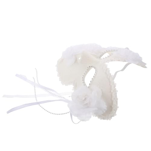 VERDANVERSE Venezianische Vollgesichts Maske Damen Spitzen Masquerade Accessoire mit Blumenmuster Weiße Karneval Maske für Mardi Gras Halloween Weihnachts und Silvesterparty VERDANVERSE Venezianische Vollgesichts Maske Damen Spitzen Masquerade Accessoire mit Blumenmuster Weiße Karneval Maske für Mardi Gras Halloween Weihnachts und Silvesterparty von VERDANVERSE