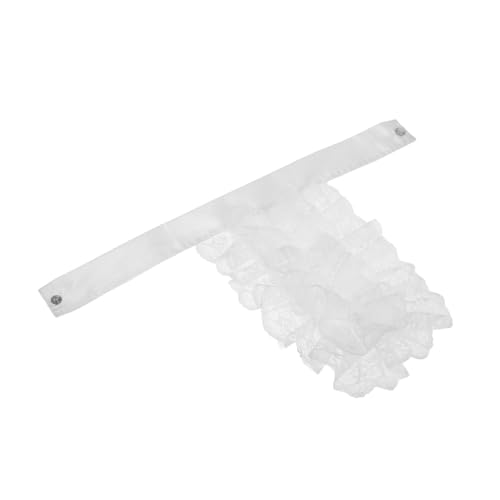 VERDANVERSE Weißer Abnehmbarer Spitzenkragen mit Rüschen Vielseitiges Vintage accessoire für Kostüm Bühne Cosplay Halloween und Festliche Anlässe Weiches Langlebiges Material Flexible von VERDANVERSE