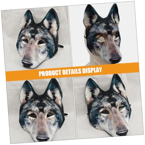 VERDANVERSE Wolf Kopf Maske Gruselige Werwolf Maske Verstellbar Atmungsaktiv Halloween Tiermaske für Kostüm Party Zubehör von VERDANVERSE