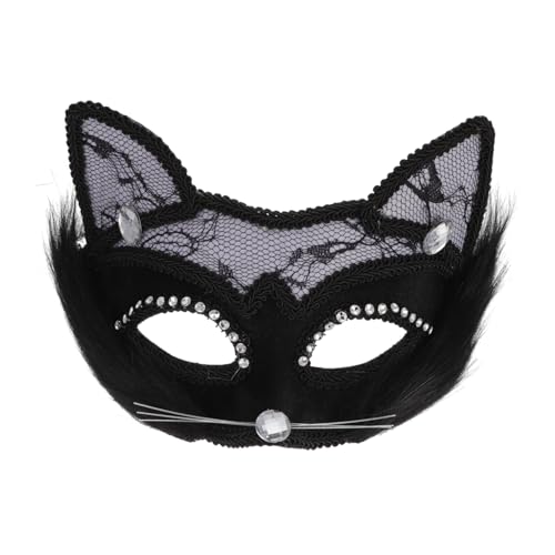 VERDANVERSE katze gesichtsmaske halloween masken halloweenmaske halloween masks masken zu halloween Katze für Frauen Halloween Maskerade Katzenmaske Tanzparty-Maske PVC Black VERDANVERSE katze gesichtsmaske halloween masken halloweenmaske halloween masks masken zu halloween Katze für Frauen Halloween Maskerade Katzenmaske Tanzparty-Maske PVC Black von VERDANVERSE