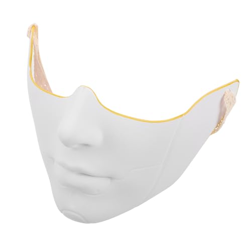 VERDANVERSE untere Gesichtsmaske Halloween-Maske Plastikmaske halbmaske halloween Gruselmasken für Erwachsene Cosplay-Maske Kostüm Maske Weiß von VERDANVERSE