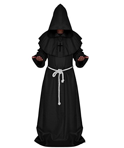 VERNASSA Mittelalterlicher Mönchsgewand, Priestermantel, Halloween, Cosplay, Kostüm, Umhang VERNASSA Mittelalterlicher Mönchsgewand, Priestermantel, Halloween, Cosplay, Kostüm, Umhang von VERNASSA