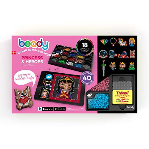 Beady - Princess & Heroes - 4.500 beads + 4 plates (960933) von VESTERGAARD