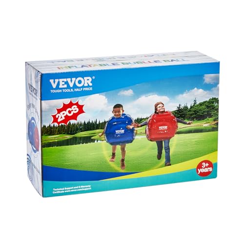 VEVOR Aufblasbare Bumper Balls 2er-Pack, 0,6 m Bälle Kinder & Jugendliche, PVC-Bumper-Stoßball für Teamspiele im Freien, Outdoor Spielzeug für Spielplatz, Hof, Rot+ Blau 0,3 mm Dicke VEVOR Aufblasbare Bumper Balls 2er-Pack, 0,6 m Bälle Kinder & Jugendliche, PVC-Bumper-Stoßball für Teamspiele im Freien, Outdoor Spielzeug für Spielplatz, Hof, Rot+ Blau 0,3 mm Dicke von VEVOR