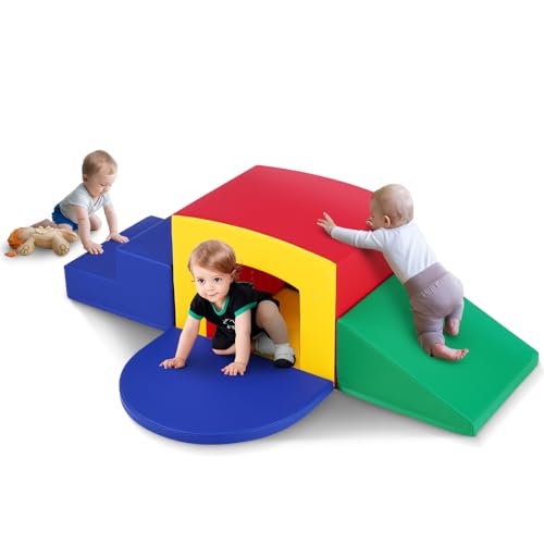 VEVOR Kleinkind-Kletterspielzeug für Innenbereich, 5-teiliges Kletter-, Krabbel-, Tunnelspielgerät, Schaumstoff-Kletterspielzeug, Kinder-Tunnellabyrinth, für Kinder im Vorschulalter VEVOR Kleinkind-Kletterspielzeug für Innenbereich, 5-teiliges Kletter-, Krabbel-, Tunnelspielgerät, Schaumstoff-Kletterspielzeug, Kinder-Tunnellabyrinth, für Kinder im Vorschulalter von VEVOR