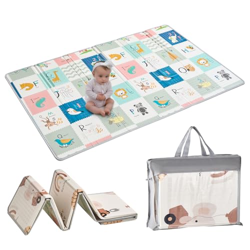 VEVOR Krabbelmatte, 1,3 x 2 m, Spielmatte Baby, rutschfeste Spielunterlage aus XPE-Schaumstoff, faltbare, Spielteppich mit Reisetasche, wasserdichte Babymatte für Babys, Kleinkinder, Säuglinge VEVOR Krabbelmatte, 1,3 x 2 m, Spielmatte Baby, rutschfeste Spielunterlage aus XPE-Schaumstoff, faltbare, Spielteppich mit Reisetasche, wasserdichte Babymatte für Babys, Kleinkinder, Säuglinge von VEVOR