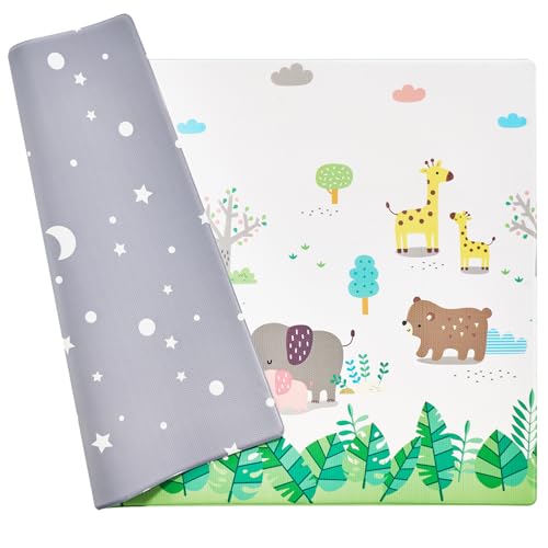 VEVOR Krabbelmatte, 2,1 x 1,4 m, Spielmatte, rutschfeste, Baby-Spielmatte aus PVC, Bodenmatte, wasserdichte Spielunterlage, für Babys, Kleinkinder, Säuglinge, Spielteppich zum Spielen und Liegen von VEVOR