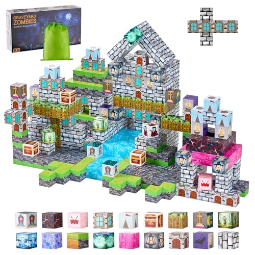 VEVOR Magnetische Bausteine, 100-teiliges Friedhofs-Zombie-Set, Magnetblöcke, STEM Montessori-Spielzeug als Weihnachts- & Geburtstagsgeschenk, Konstruktions-Stapelspielzeug, ab 3 Jahren VEVOR Magnetische Bausteine, 100-teiliges Friedhofs-Zombie-Set, Magnetblöcke, STEM Montessori-Spielzeug als Weihnachts- & Geburtstagsgeschenk, Konstruktions-Stapelspielzeug, ab 3 Jahren von VEVOR