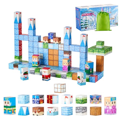 VEVOR Magnetische Bausteine, 150-teiliges Gletscherburg-Set, Magnetblöcke, STEM Montessori-Sensorikspielzeug als Weihnachts- & Geburtstagsgeschenk, Konstruktions-Stapelspielzeug, ab 3 Jahren VEVOR Magnetische Bausteine, 150-teiliges Gletscherburg-Set, Magnetblöcke, STEM Montessori-Sensorikspielzeug als Weihnachts- & Geburtstagsgeschenk, Konstruktions-Stapelspielzeug, ab 3 Jahren von VEVOR