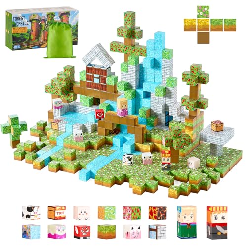 VEVOR Magnetische Bausteine, 150-teiliges Waldburg-Set, Magnetblöcke, STEM Montessori-Sensorikspielzeug als Weihnachts- & Geburtstagsgeschenk, Konstruktions-Stapelspielzeug, ab 3 Jahren VEVOR Magnetische Bausteine, 150-teiliges Waldburg-Set, Magnetblöcke, STEM Montessori-Sensorikspielzeug als Weihnachts- & Geburtstagsgeschenk, Konstruktions-Stapelspielzeug, ab 3 Jahren von VEVOR