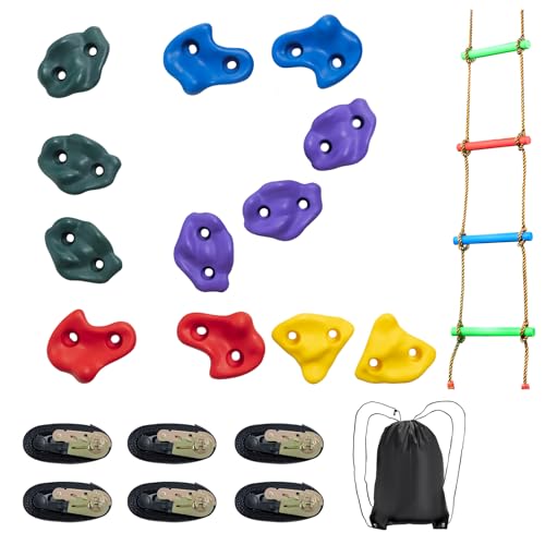 VEVOR Ninja-Baumkletterset 12 Baumklettergriffe und 6 Ratschengurte für Kinder und Erwachsene, Formen, für Ninja-Warrior-Hindernistraining Outdoor Ninja-Krieger im Freien VEVOR Ninja-Baumkletterset 12 Baumklettergriffe und 6 Ratschengurte für Kinder und Erwachsene, Formen, für Ninja-Warrior-Hindernistraining Outdoor Ninja-Krieger im Freien von VEVOR