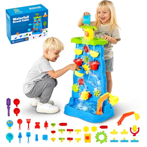 VEVOR Spieltisch, doppelseitiges Kinder-Aktivitäts-Wasserfall-Spielset mit 37-teiligem Zubehör, Aktivitätstisch für Kinder, Wassertisch für draußen, für Jungen und Mädchen ab 3 Jahren VEVOR Spieltisch, doppelseitiges Kinder-Aktivitäts-Wasserfall-Spielset mit 37-teiligem Zubehör, Aktivitätstisch für Kinder, Wassertisch für draußen, für Jungen und Mädchen ab 3 Jahren von VEVOR