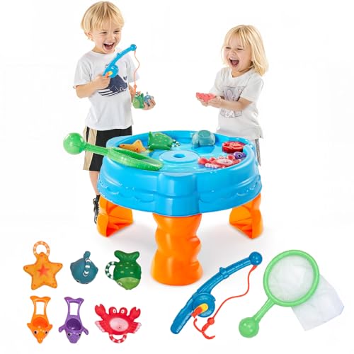 VEVOR Wassertisch, Spieltisch, Wasserspieltisch, Wasserspielset mit 9-teiligem Spielzeugzubehör, Sommer-Wasseraktivitätstisch mit Angelspielset für Jungen und Mädchen ab 3 Jahren VEVOR Wassertisch, Spieltisch, Wasserspieltisch, Wasserspielset mit 9-teiligem Spielzeugzubehör, Sommer-Wasseraktivitätstisch mit Angelspielset für Jungen und Mädchen ab 3 Jahren von VEVOR